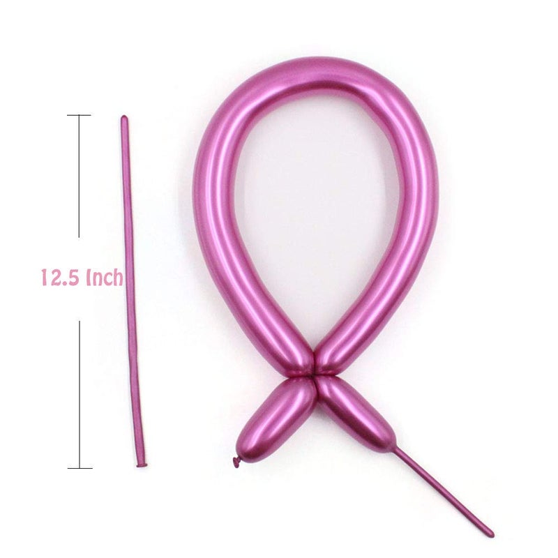 RFAdapter Balloons for Animal Making - 100PCS Long Twisting Balloons Kit with Pump, Eye Stickers, Metallic & Chrome Mixed Color for Birthday Festival - Image 5